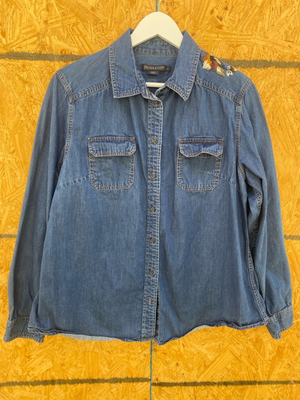 Pendleton Denim Embroidered Shirt - Western Flower GUC XL